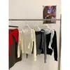 SUSAN Cachecol de bolinhas fino e versátil estilo coreano de outono com blusa de malha de manga comprida para mulheres 6723s