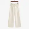 Calça casual versátil de caimento solto para mulheres plus size, calça reta feminina longa até o chão, novo estilo outono 2026, calça pantalona fluida NK1298
