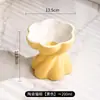 Tigela Floral para Comida e Água de Gato, Cerâmica Elevada com Proteção para o Pescoço, Grande Capacidade, Antiderramamento, Fácil de Limpar, Tigela Especializada para Gatos