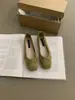Sapatilhas Wanwan com Laço e Sola Plana Francesa, Sapatos de Vovó com Sola Macia, Sapatos Delicados Femininos, Scarpins de Outono e Verão, Sapatos de Bico Arredondado