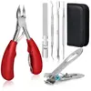 Pinzas de acero inoxidable para cutícula de pollo transfronterizas herramienta para arte de uñas de los dedos del pie 6 piezas pinzas para callosidades y piel muerta para manicura herramienta para el cuidado de las uñas