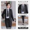 Traje de negocios azul zafiro Four Seasons para mujer, sin planchado, para hombre, para banco, para trabajo, traje de vestir