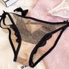 Captura de corazón Encaje francés sexy cintura baja ropa interior de niña pura media cadera cintura baja calzones divertidos