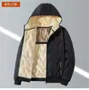 2026 Chaqueta de Algodón con Capucha de Lana de Cordero Ropa de Algodón para Hombre Chaqueta de Invierno con Capucha para Hombre Cálida Ropa de Algodón de Grafeno Ultrasónica
