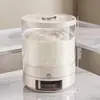 Caixa de Armazenamento de Grãos, Recipiente Rotativo para Arroz, Lixeira de Arroz Selada à Prova de Insetos e Umidade Doméstica, Pote Compartimentado com Vedação por Pressão, Caixa de Arroz