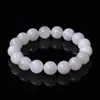 Pulsera de Piedra Lunar Blanca Luna Natural Sri Lanka Pulsera de Cuentas Redondas de Piedra Lunar Blanca Crema Natural Mayoreo
