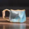 Taza de Agua Rústica Transfronteriza Estilo Japonés, Taza de Cerámica Creativa, Taza de Café de Forma Irregular de Alto Valor Estilo Nórdico
