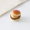 Juguete de comida realista de hamburguesa con tocino en 3D, accesorios creativos para manualidades DIY, piezas pequeñas y materiales de resina de pegamento cremoso