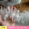 Encaje Ancho de 12 cm Chifón Engrosado Doble Capa Plisado Puño Fruncido Vestido de Muñeca Dobladillo de Falda Larga Adornos