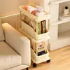 Estante de almacenamiento para huecos de cocina, gabinete extraíble para el lateral del refrigerador, carrito pequeño para huecos extremadamente estrechos, gabinete de almacenamiento de gran capacidad, alta apariencia