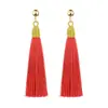 Pendientes Rojos con Borlas Estilo Chino, Pendientes de Lazo Festivos Hechos a Mano Étnicos de Moda, Accesorios Exagerados Versátiles para las Orejas para el Año Nuevo