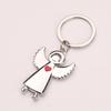Llavero de metal con forma de ángel con alas de santo transfronterizo europeo y americano, para iglesia religiosa, publicidad, pequeños regalos, colgante creativo promocional