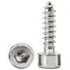Tornillos Autorroscantes Ha de Acero Inoxidable 304 Cabeza Cilíndrica Hexagonal Tornillos Autorroscantes de Cabeza de Copa Tornillos Autorroscantes para Audio M3 M4M5M6