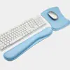 Set de Alfombrilla de Ratón con Reposamuñecas de Silicona y Soporte para Teclado para Hombres y Mujeres, Reposamuñecas para Ratón, Soporte para Muñeca, Almohadilla de Soporte para Teclado Mecánico, Lujo Ligero