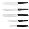 Juego de Cuchillos de Cocina de Acero Inoxidable Estilo Japonés Nuevo Transfronterizo con Mangos de Plástico, Cuchillo de Chef, Cuchillo para Cortar Carne, Juego de Cinco Piezas