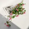 Flores Artificiales Rojo Rosa, Flores Falsas Rojo Rosa para Decoración de Pasillos en Salones de Bodas, Venta al por Mayor para Eventos de Boda