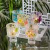 Taza para Velas de Aromaterapia Resistente a Altas Temperaturas, Taza Vacía, Vaso Alto Estilo Ins, Recipiente para Velas de Gelatina con Flores Secas DIY, Taza Portavelas al por Mayor