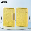 Dk-900 Criativo Retro Roda de Moagem Lateral Deslizante Tubo Isqueiro Inflável Clássico Embossado Rachado Brilhante Chama Aberta Masculino Moderno