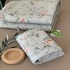 Cubrecama de Algodón Lavado de Doble Cara para Ganso Grande Coreano Juego de Tres Piezas Cubierta de Tatami Kang de Algodón Acolchado Lavado con Arena para las Cuatro Estaciones