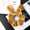 Diadema de terciopelo vintage Qiyue Cuerda para el pelo de orejas de conejo de terciopelo Tocado flor Popular en Amazon en stock 30 colores C66
