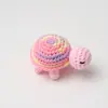 Pingente de Boneca de Crochê Popular Feito à Mão Transfronteiriço, Enfeite de Tartaruga Pequena de Crochê com Fio, Acessório de Pingente para Chaveiro Tricotado