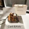 Bolsa de Caja Estampada de Nicho Súper Popular para Dropshipping 2025 Nueva Cadena de Color Contrastante de Gama Alta Mini Bolsa al por Mayor