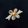 Nova atmosfera de luxo broche requintado flash diamante pérola corpete nicho alto design sentido alfinete temperamento acessórios