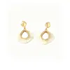 Pendientes Geométricos Retro Estilo Francés con un Toque Elegante y Audaz de Alta Gama, Accesorios para Orejas de Moda y Minimalistas, Pendientes Únicos y con Estilo para un Look Maduro y Poderoso