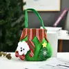 Bolsa de Tote Navideña Creativa con Muñeco 3D, Bolsa para Dulces, Varias Bolsas de Manzana, Bolsa con Cordón, Tela para Bolsa de Regalo Decorativa