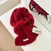 Bufanda de Lana Retorcida 100% Pura Color Sólido Chal Cálido de Invierno para Mujer Versátil Atmósfera Bufanda de Lana de Gama Alta