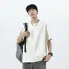 Camiseta de Verano Nueva para Hombre Pengyun, Cuello Redondo, Manga Corta, Holgada, Moderna, de Alto Gramaje, Top de Media Manga para Hombre