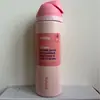 Bestseller transfronterizo, vaso Owala de aspecto elegante con pajilla, botella de agua deportiva portátil de acero inoxidable de gran capacidad con doble boquilla y asa