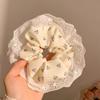 Scrunchie Oversized Estilo Coreano para Mulheres, Lenço Quadrado de Alta Qualidade para Prender o Cabelo, Elástico Durável de Alta Elasticidade, Acessório de Cabelo Estilo Preguiçoso