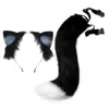 Cosplay Orejas de Gato Aro para el Cabello Accesorios de Cola de Gato Hechos a Mano Lindo Gato Madre Animal Oreja Accesorios para el Cabello Accesorios de Cola de Animal Traje