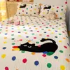 Toalla de Algodón Cachorro de Manzana Colcha Bordada Pieza Única Cartoon Colcha Acolchada de Algodón Puro Colchón Tatami Universal para Todas las Estaciones