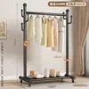 Arara de Roupa de Chão Vertical para Interior Espessada para Pendurar Roupas Quarto Varanda Varal Extra Grossa Extra Espessada Arara para Roupas e Chapéus
