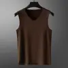 Otoño Invierno Nuevo Hombres Forro Polar Térmico Engrosado Capa Base Ropa Interior Cálida Hombres Sin Costuras Chaleco Calefactor Superior Moderno