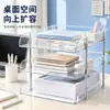 Organizador de libros de escritorio, estante para archivos con clasificación por materia, estantería de varias capas, estante de almacenamiento de documentos de oficina