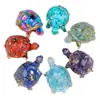 Grava de Cristal Natural Gotas de Pegamento Adornos de Tortuga Pequeña Piedra Cruda de Cristal Resina Coche Decoración del Hogar Manualidades