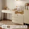 Nova mesa de maquiagem de luxo leve com espelho e armário de armazenamento, armário de maquiagem, penteadeira, mesa de toucador moderna simples para quarto