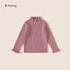Ropa para Niños Youbao Estilo Otoño e Invierno Camiseta Básica de Perlas de Cuello Medio Alto de Manga Larga para Niñas Suéter para Niñas