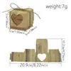 Caja de Dulces Distintiva Vintage DIY Papel Kraft amor Caja de Dulces Grano de Madera Corazón Hueco