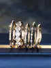 Conjunto de Anillos de Moda con Incrustaciones de Diamantes de Venta Caliente Europeo y Americano, Conjunto de Anillos de Cinco Piezas de Lujo Ligero y No Descolorante