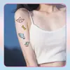 Tortuga Pequeña Brazo Cintura Abdomen Estilo Coreano Tatuajes Calcomanías Coloridas Estilo Ins Lindo Duradero Impermeable Clavícula Femenina Pintura Personalizada