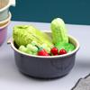 Cesta Redonda Grande de Doble Capa Personalizada para Lavar y Escurrir Verduras para Fregadero de Cocina Casero Cesta para Verduras Lavabo para Verduras