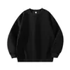 Sudadera chaqueta casual holgada de color liso estilo callejero americano para hombre, sudadera con capucha de moda otoño e invierno