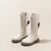 Zapatos de Niña Elegantes Cálidos Más Terciopelo Largo Princesa 2026 Botas de Niña Infantiles Botas de Cuero Otoño Invierno Caña Alta Botas Largas de Algodón