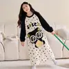 Pijama de franela para niñas para otoño e invierno, ropa de dormir engrosada para niños, bata larga de forro polar de coral para niñas mayores, ropa de estar