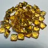Citrino amarillo natural pequeño octagonal 6*6mm facetado corte de punta inferior transparente y limpio piedra suelta para accesorios de incrustación