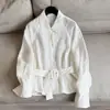 Chaqueta Camisa de Lino Nueva Primavera 2026 de Cintura Ceñida y Mangas Raglán para Mujer al por Mayor N6Bt26016